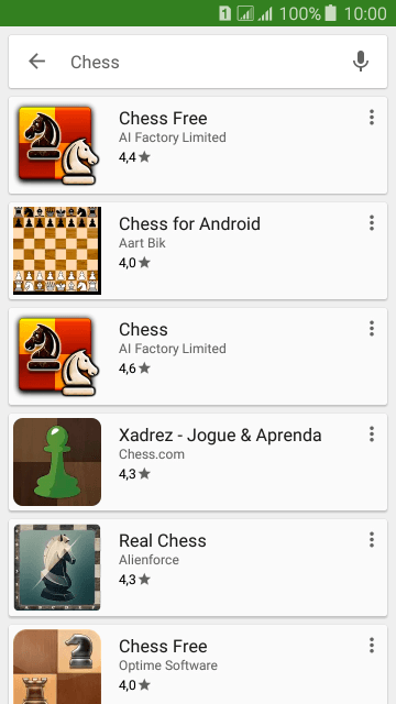 Pressione o app desejado. Pressione o app desejado.