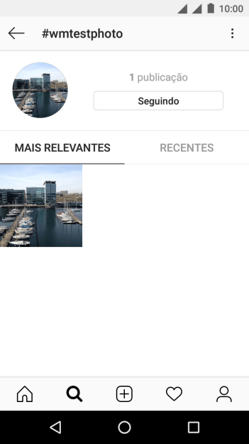 Pressione o ícone de novo post. Pressione o ícone de novo post.