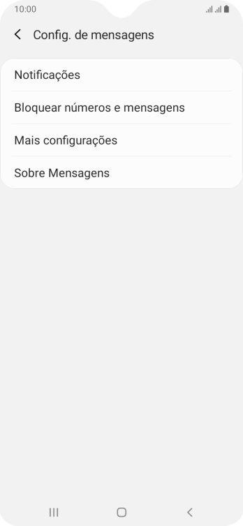 Pressione Mais configurações. Pressione Mais configurações.