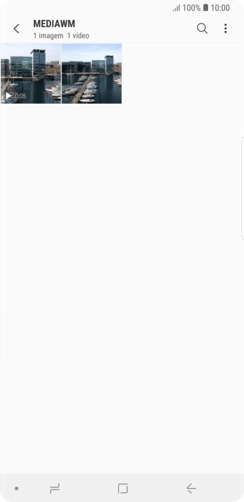 Pressione qualquer foto ou vídeo, e continue pressionando por um instante. Pressione qualquer foto ou vídeo, e continue pressionando por um instante.