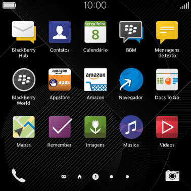 Pressione BlackBerry Hub. Pressione BlackBerry Hub.