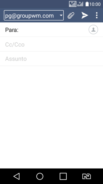 Pressione o campo de busca, e digite as primeiras letras do destinatário. Pressione o campo de busca, e digite as primeiras letras do destinatário.