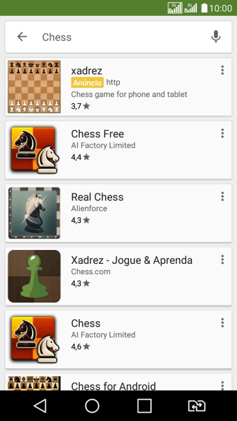 Pressione o app desejado. Pressione o app desejado.