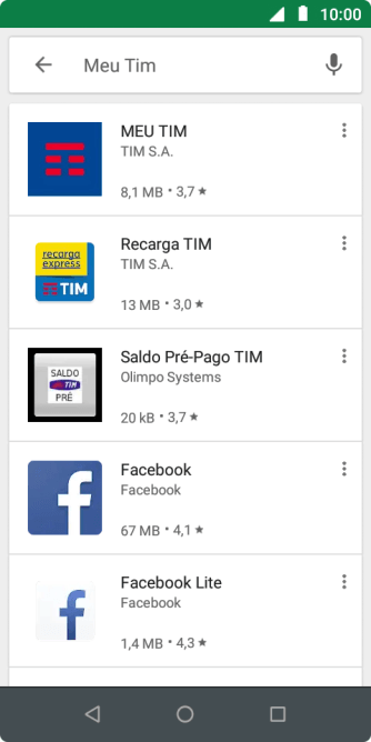 Pressione MEU TIM. Pressione MEU TIM.