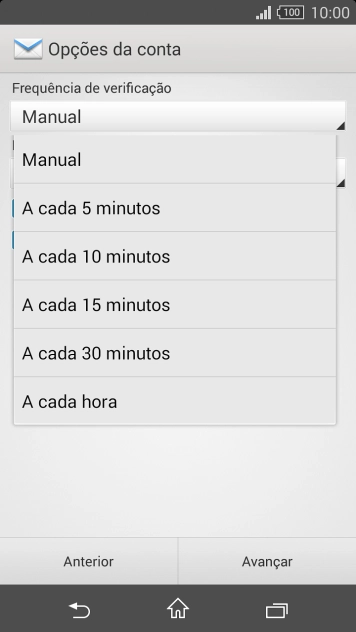 Pressione a configuração desejada. Pressione a configuração desejada.
