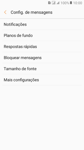 Pressione Mais configurações. Pressione Mais configurações.
