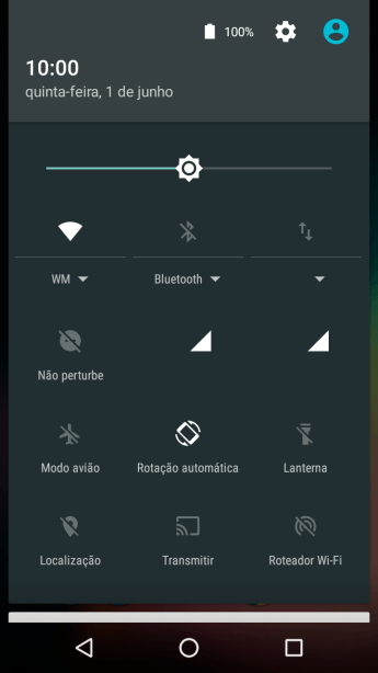 Pressione o ícone de configurações. Pressione o ícone de configurações.