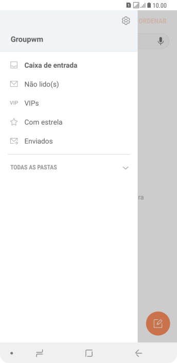 Pressione o ícone de configurações. Pressione o ícone de configurações.