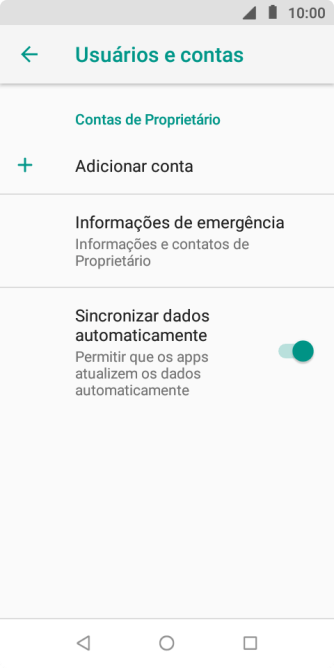 Pressione Adicionar conta. Pressione Adicionar conta.
