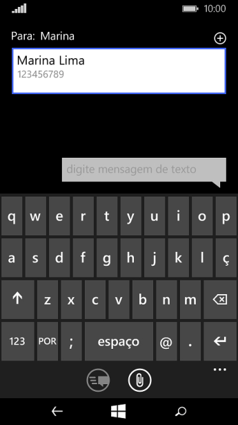 Pressione o contato desejado. Pressione o contato desejado.