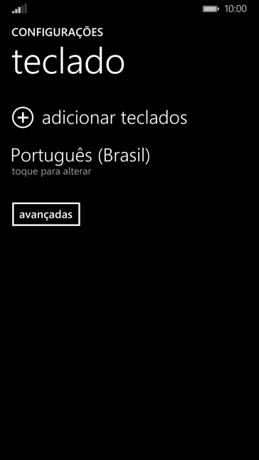 Pressione adicionar teclados. Pressione adicionar teclados.