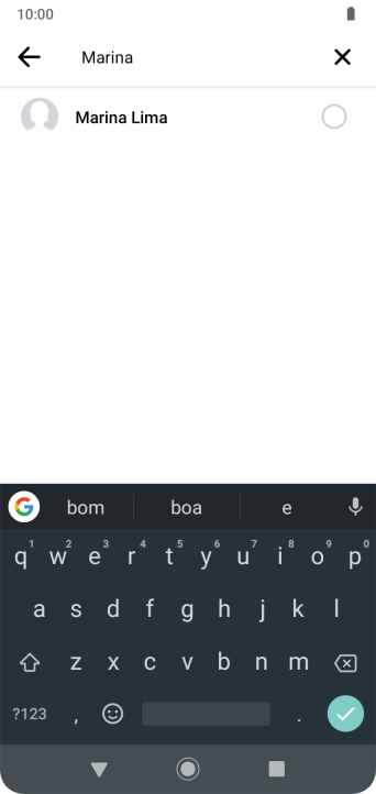 Pressione o contato desejado. Pressione o contato desejado.