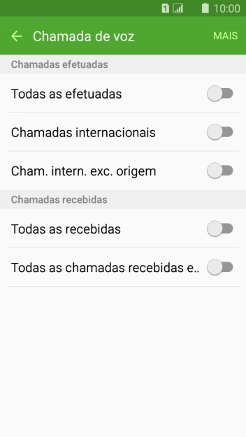 Pressione o tipo de bloqueio desejado. Pressione o tipo de bloqueio desejado.