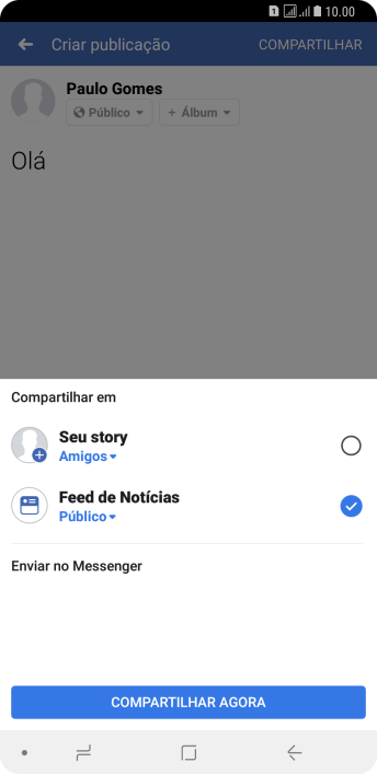 Pressione a configuração desejada. Pressione a configuração desejada.