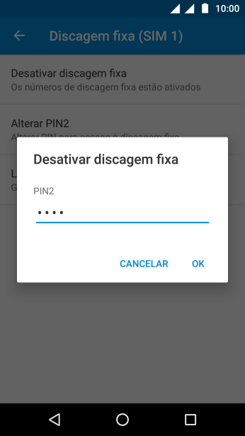Digite o código PIN2, e pressione OK. Digite o código PIN2, e pressione OK.