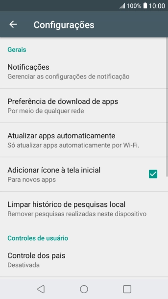 Pressione Atualizar apps automaticamente. Pressione Atualizar apps automaticamente.