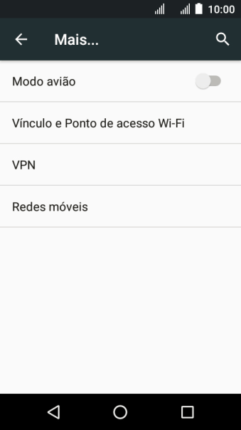 Pressione Redes móveis. Pressione Redes móveis.