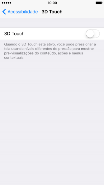 Pressione o indicador para ativar a função. Pressione o indicador para ativar a função.