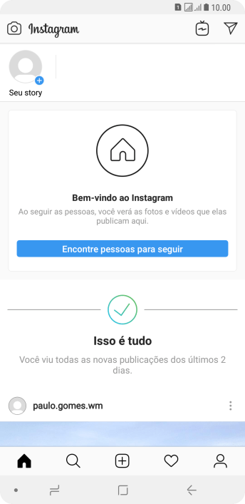 Pressione o ícone de busca. Pressione o ícone de busca.