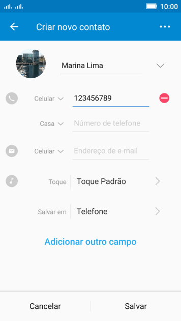 Pressione a lista suspensa ao lado do número de telefone. Pressione a lista suspensa ao lado do número de telefone.