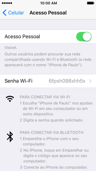 Pressione Senha Wi-Fi, e digite a senha desejada. Pressione Senha Wi-Fi, e digite a senha desejada.