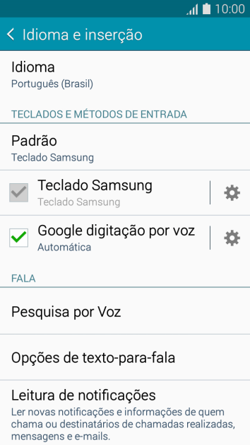 Pressione o ícone de configurações ao lado de Pressione o ícone de configurações ao lado de