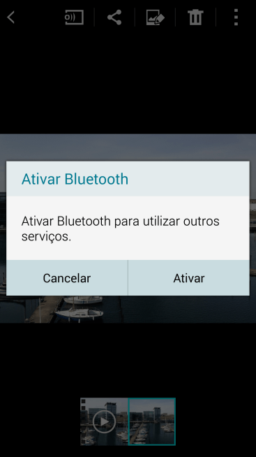 Se o Bluetooth estiver desativado, você deve pressionar Ativar para ativá-lo. Se o Bluetooth estiver desativado, você deve pressionar Ativar para ativá-lo.