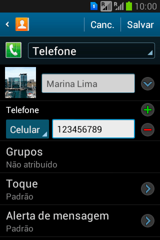 Pressione a lista suspensa ao lado do número de telefone. Pressione a lista suspensa ao lado do número de telefone.