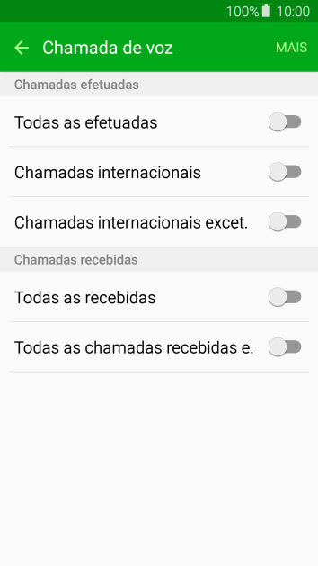 Pressione o tipo de bloqueio desejado. Pressione o tipo de bloqueio desejado.