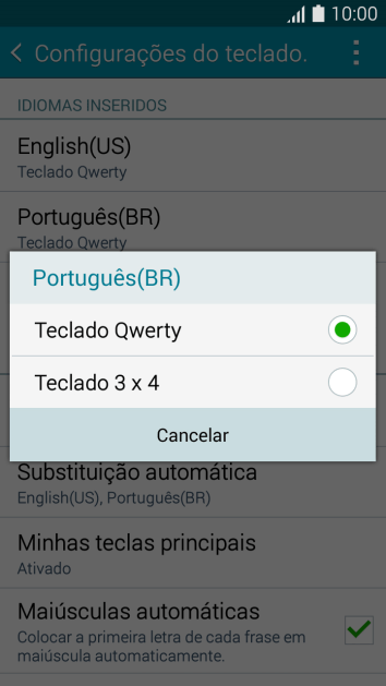 Pressione Teclado QWERTY. Pressione Teclado QWERTY.