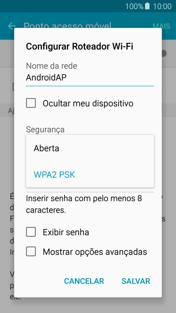 Pressione WPA2 PSK para proteger seu Roteador Wi-Fi com uma senha. Pressione WPA2 PSK para proteger seu Roteador Wi-Fi com uma senha.