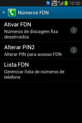 Pressione Ativar FDN para ativar a os números de discagem fixa. Pressione Ativar FDN para ativar a os números de discagem fixa.