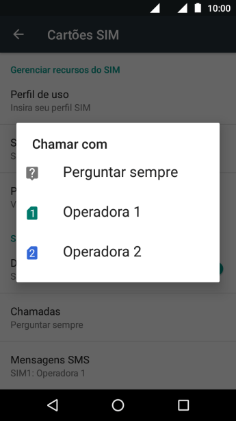 Pressione a configuração desejada. Pressione a configuração desejada.