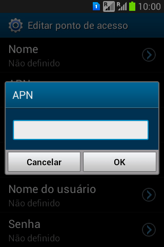 Digite mms.tim.br e pressione OK. Digite mms.tim.br e pressione OK.