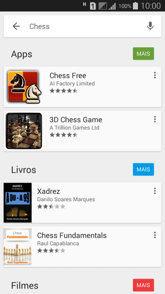 Pressione o app desejado. Pressione o app desejado.
