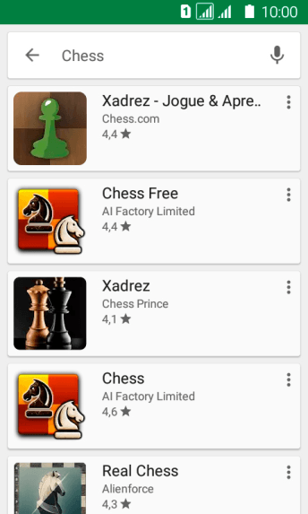 Pressione o app desejado. Pressione o app desejado.