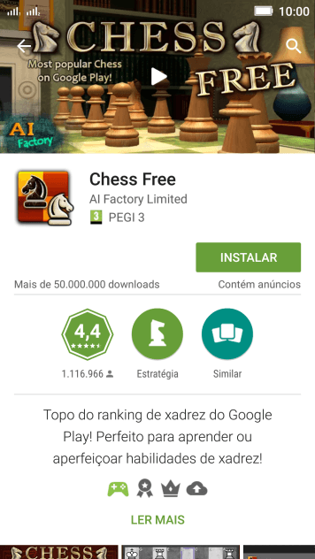 Pressione INSTALAR, e siga as indicações da tela para instalar o app. Pressione INSTALAR, e siga as indicações da tela para instalar o app.