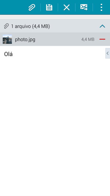 Pressione o ícone de enviar, quando você terminar de escrever seu e-mail. Pressione o ícone de enviar, quando você terminar de escrever seu e-mail.