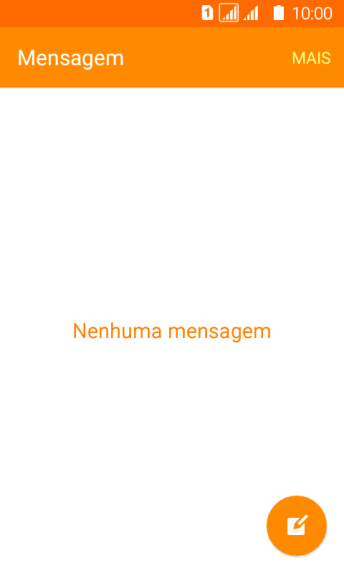 Pressione o ícone de nova mensagem. Pressione o ícone de nova mensagem.