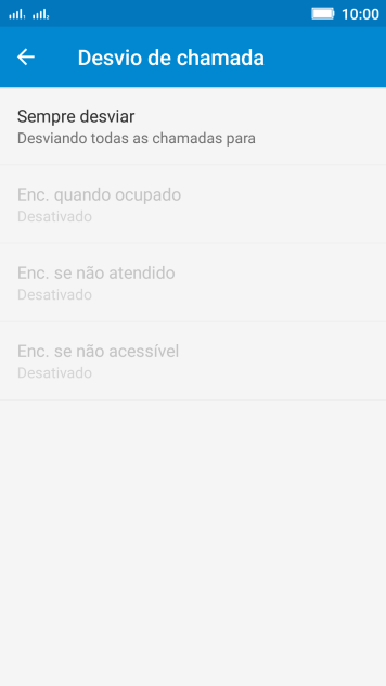 Pressione o tipo de encaminhamento desejado. Pressione o tipo de encaminhamento desejado.