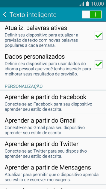 Pressione o indicador ao lado de Pressione o indicador ao lado de