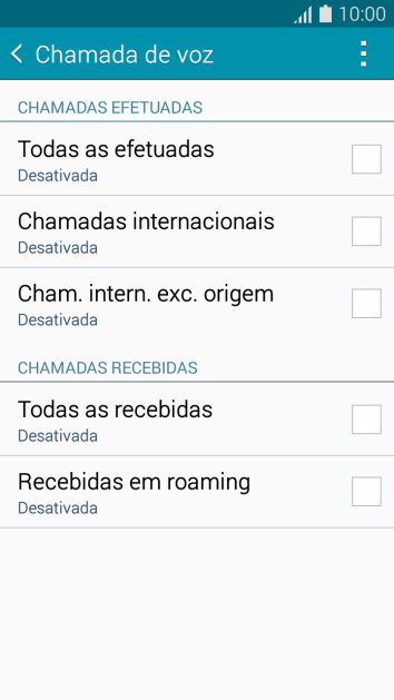 Pressione o tipo de bloqueio desejado. Pressione o tipo de bloqueio desejado.