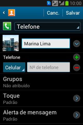 Pressione Nº de telefone, e digite o número de telefone. Pressione Nº de telefone, e digite o número de telefone.