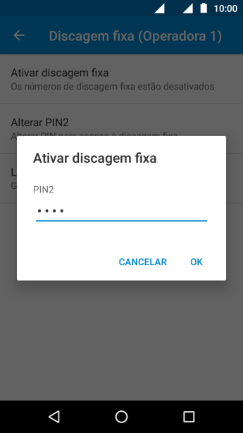 Digite o código PIN2, e pressione OK. Digite o código PIN2, e pressione OK.
