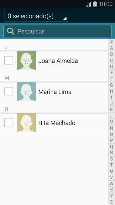 Pressione a lista suspensa acima na tela. Pressione a lista suspensa acima na tela.