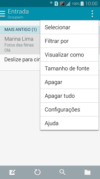 Pressione Configurações. Pressione Configurações.