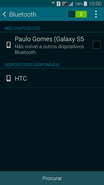 Pressione o dispositivo Bluetooth desejado, e siga as instruções da tela para conectar o dispositivo ao seu celular. Pressione o dispositivo Bluetooth desejado, e siga as instruções da tela para conectar o dispositivo ao seu celular.