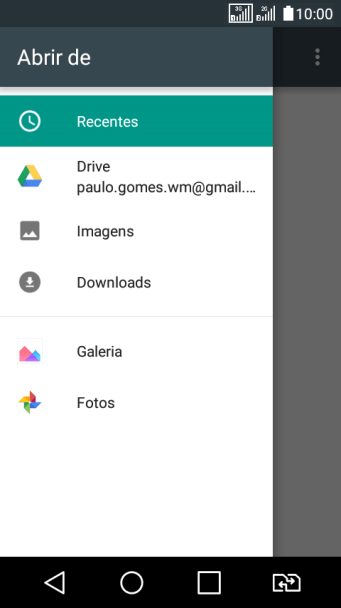 Pressione Imagens, e navegue até a pasta desejada. Pressione Imagens, e navegue até a pasta desejada.