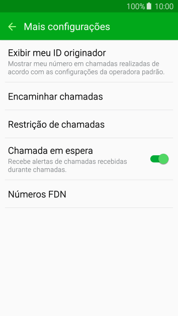 Pressione Chamada de espera para ativar ou desativar a função. Pressione Chamada de espera para ativar ou desativar a função.