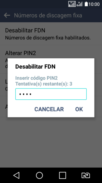 Digite o código PIN2, e pressione OK. Digite o código PIN2, e pressione OK.
